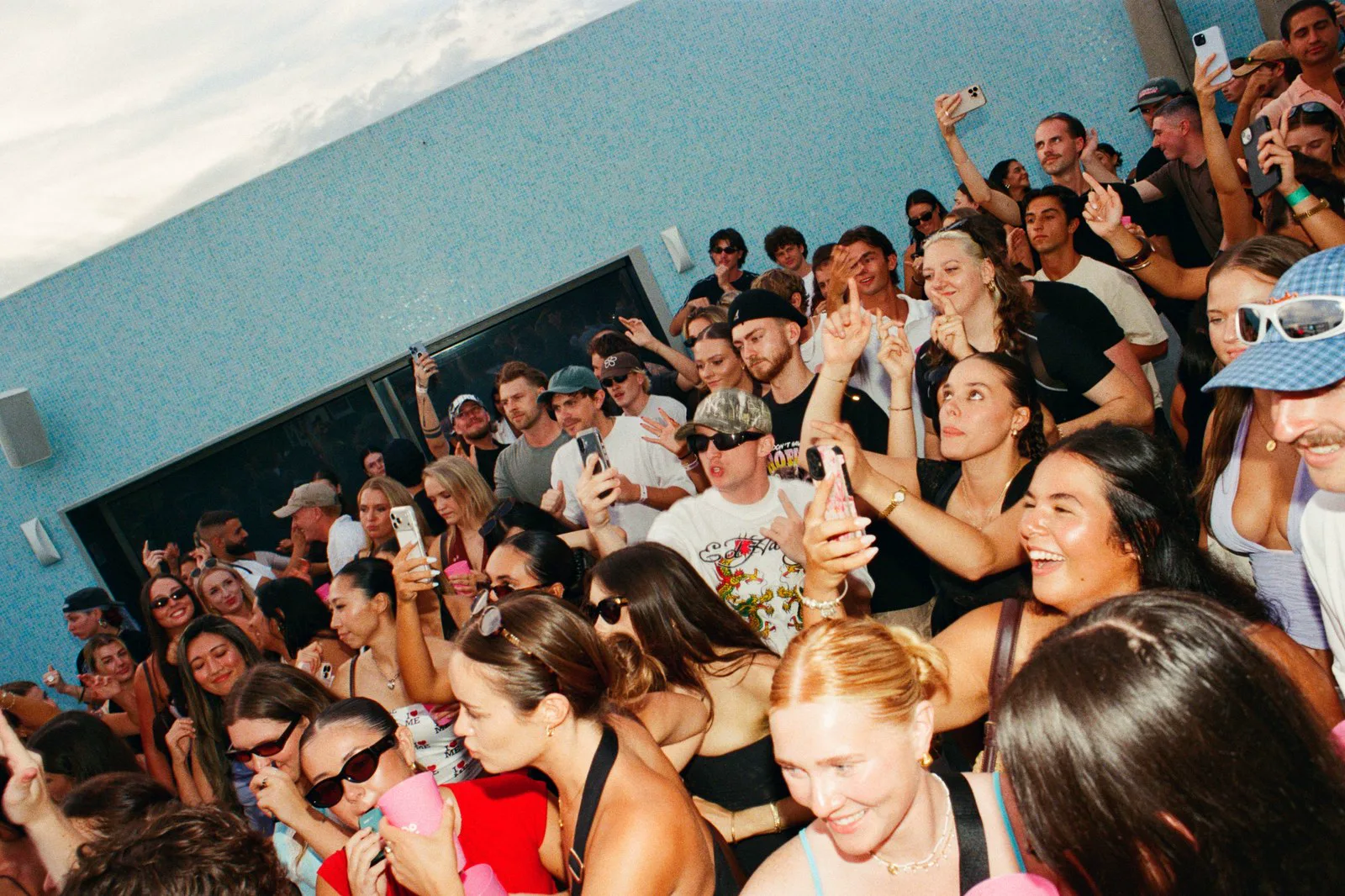 Live moment at a noisy network event