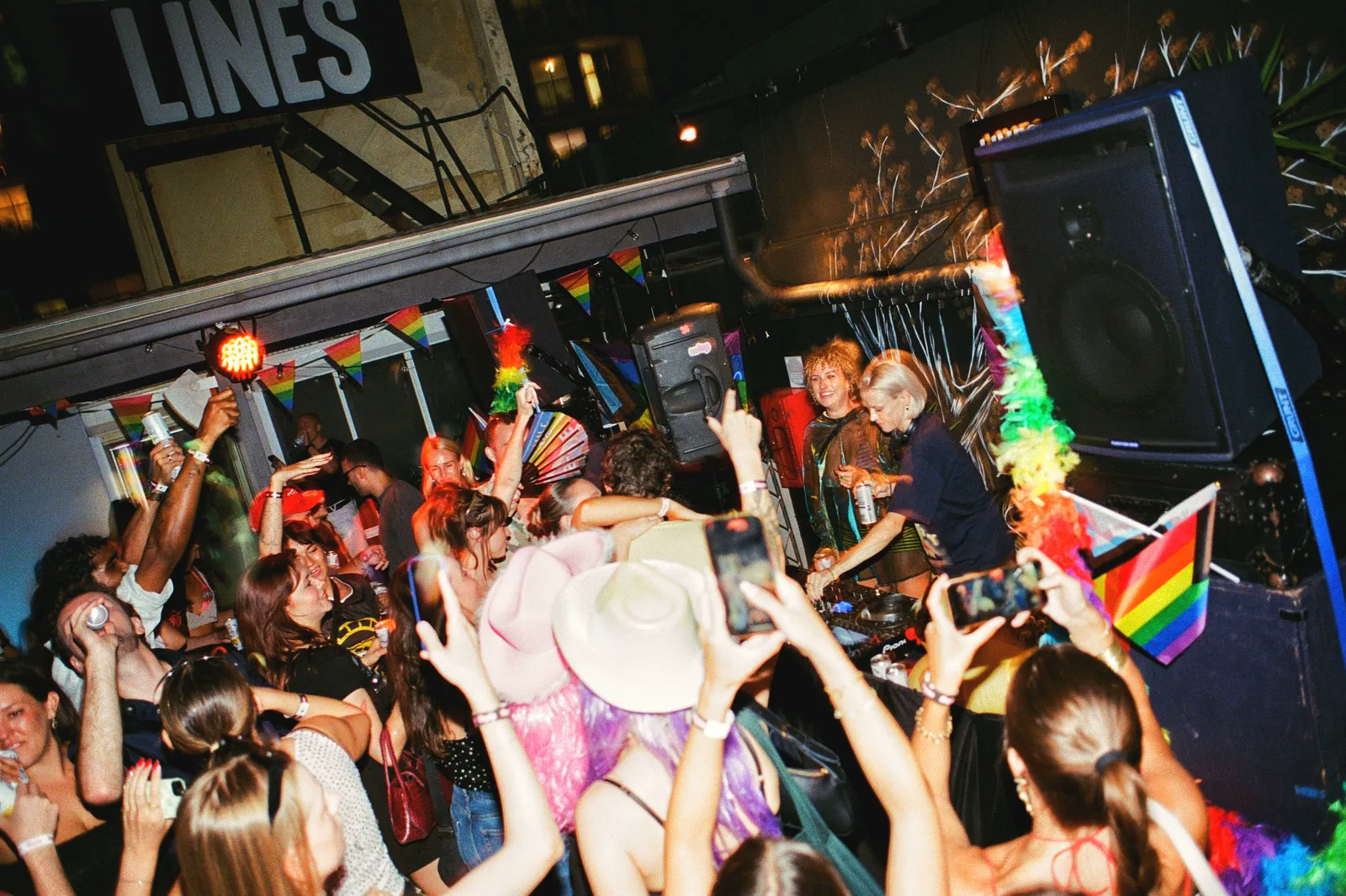 Young crowd at a noisy brand activation